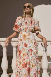 Milano SS Tiered Maxi Dress - Sunrise Meadow