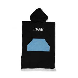 Poncho Towel - Black / Blue