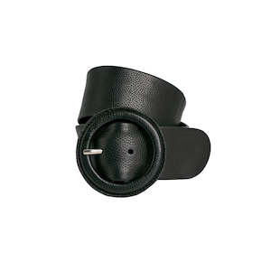 Skye Leather Belt -Black