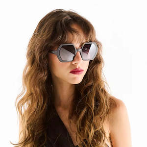Sunglasses Readers Bluelights: Emma Hexagonal Sunglasses - Black