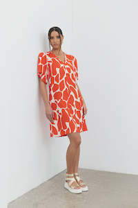 Stop Motion Dress - Red Print