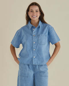 New Arrivals: Saffra SS Denim Shirt - Blue Denim