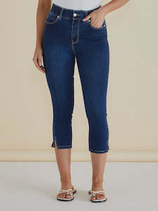 Camila Crop Jeans - Blue Denim