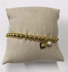 Heart & Pearl Bracelet
