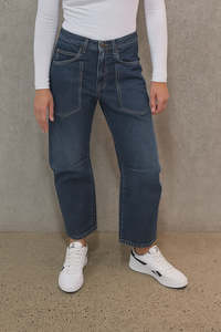 Jeans: Marlow Barrel Jeans - Sadira Wash