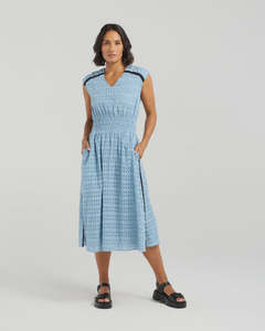 Ella Dress - Sky Check