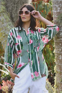 Cinch On Shirt - Hibis Kiss