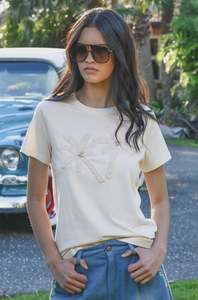 Calm Your Palm Tee - Ecru