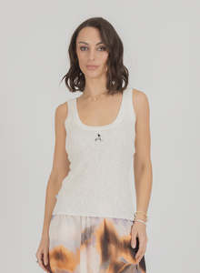 Harper Singlet-Ivory