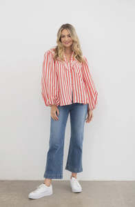 Liberty Shirt - Red/White Stripe