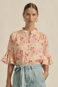 Zoe Kratzmann: Fluctuate Top - Cherry Tulip