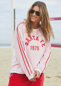 Sporty Velour Sweat - Pink