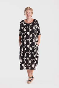 Jellicoe: Sandy Dress - Embroidered Tulips