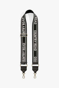 Stripe Branded Bag Strap - Black