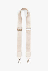 Nylon Branded Bag Strap - Oyster