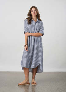 Madly Sweetly: Interval Shirt Dress - Navy