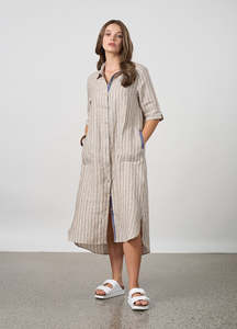 Interval Shirt Dress - Pumice