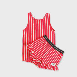 Girls Christmas PJ's - Red / White