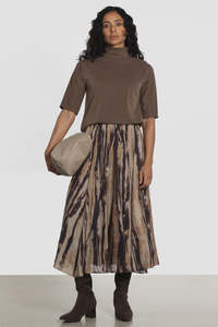 Josie Skirt -Brown Print