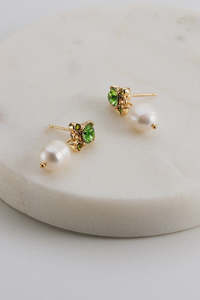 Zoe Earring - Fern/Gold