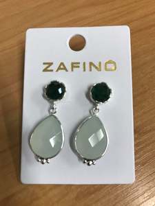 Bonny Earring -Silver/Green