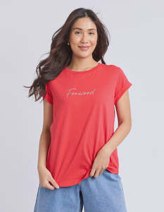 50: Signature Contrast Tee - Red