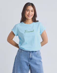 50: Signature Contrast Tee - Light Blue