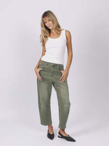 Toni Barrel Jeans - Khaki