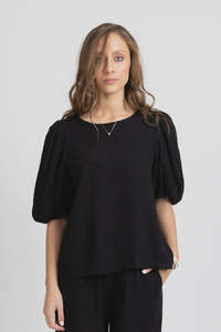 Federation: Punch Top - Black Linen