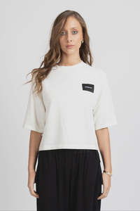 Badge Knit Top-Ivory