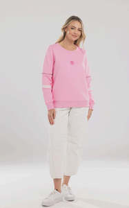 Mi Mosa: Zip Sweat-Pink