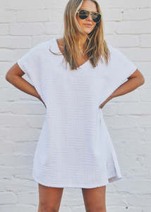 Salt & Sunshine Toweling Dress - White