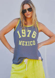 Retro Stripe Tank - Yellow