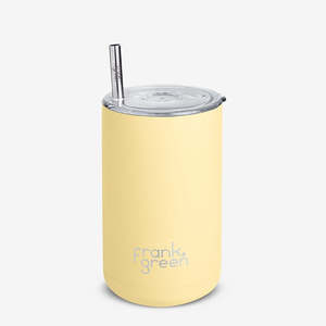 Frank Green: Iced Coffee Cup with Straw -Buttermilk