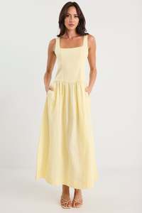 New Arrivals: Gilded Butter Sleeveless Dress - Butter
