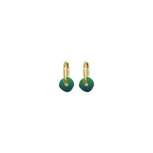 Moe Moe Designs: Cami Ombre Circle Earrings - Green