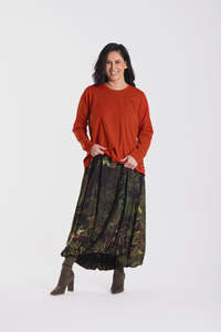 Gallery Skirt - Green Foliage
