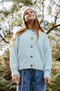 Eve Girl: Eve Girl Alice Knit Cardi - Light Blue
