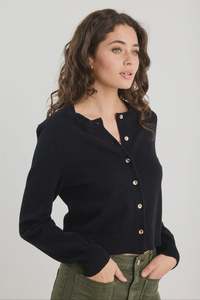 Replica Cotton Cashmere Cardigan - Black