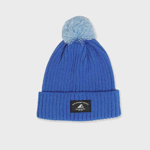 Pom Pom Beanie - Blue