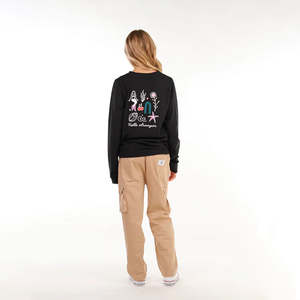 Girls Mermaid LS Tee - Black