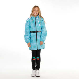 Childern: Girls Rainy Days Jacket - Turquoise Check