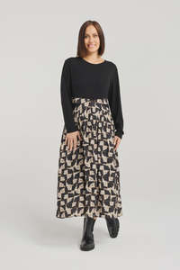 New Arrivals: Dellah Dress - Golden Grid