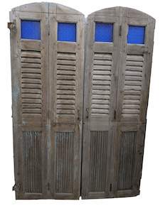 Handcrafted Doors: Bi-fold Rustic Doors Curved Top (Each)