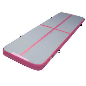 Sports And Fitness: Everfit 3m x 1m Air Track Mat Gymnastic Tumbling Pink and Grey