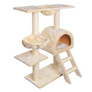 Pet Care: i.Pet Cat Tree Trees Scratching Post Scratcher Condo Tower House Bed Beige 100cm