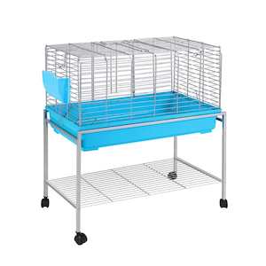 Pet Care: i.Pet Rabbit Cage Hutch Cages Indoor Hamster Enclosure Carrier Bunny Blue