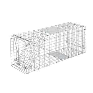 Pet Care: Humane Animal Trap Cage 66 x 23 x 25cm  - Silver