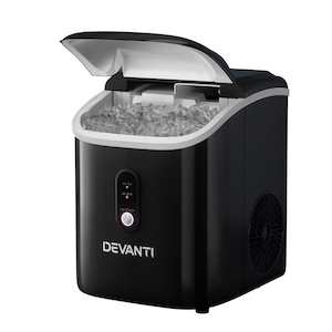 Appliances: Devanti Portable Ice Maker Machine Nuggetc Ice Cube 15kg Bar Countertop