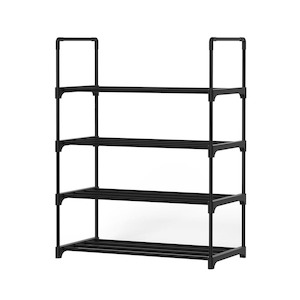 Other Furniture: Artiss Shoe Rack Stackable Shelves 4 Tiers 55cm Shoes Storage Stand Black